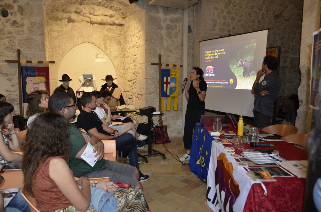 LIFE Bear-Smart corridors action E1 Informative public workshops, Pettorano sul Gizio 29-06-2023